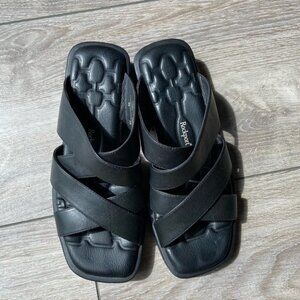 Rockport Square Toes Foam Insole Leather Slippers  Sandals